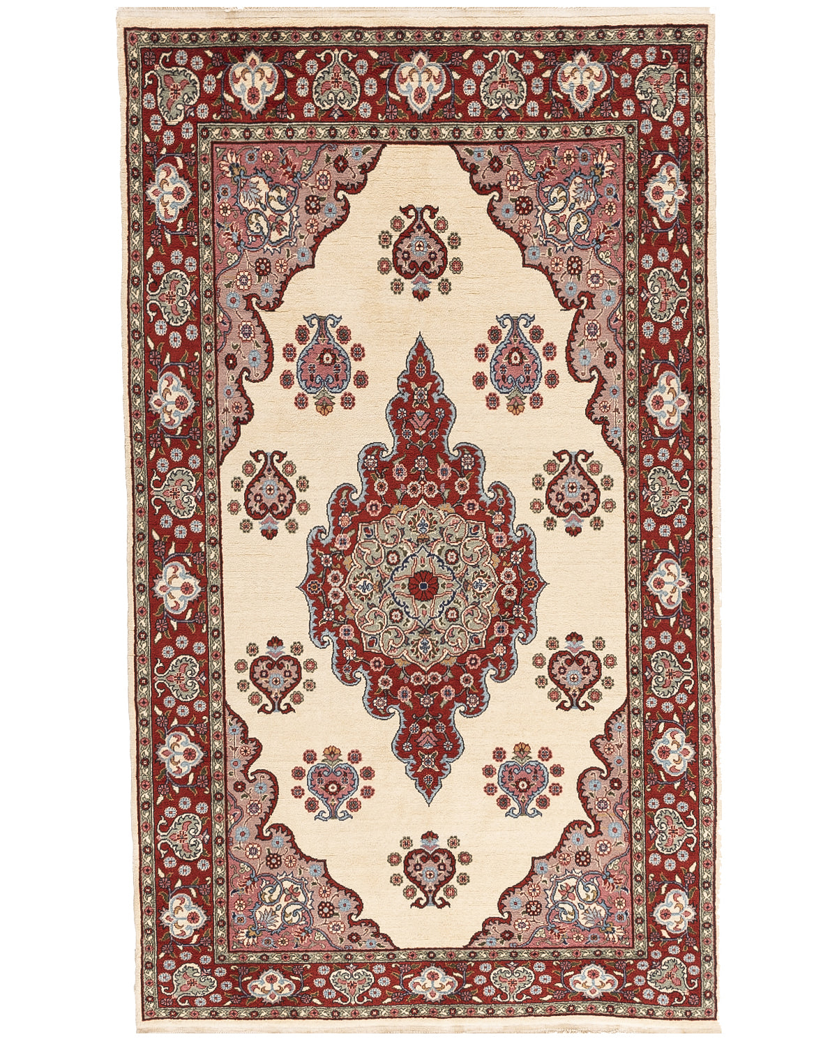 Oriental Rug Anatolian Handmade Wool On Cotton 156 X 260 Cm - 5' 2'' X 8' 7'' Sand C007 ER12