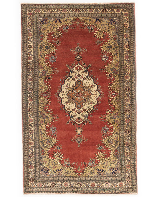 Oriental Rug Anatolian Handmade Wool On Cotton 166 X 248 Cm - 5' 6'' X 8' 2'' Red C014 ER12