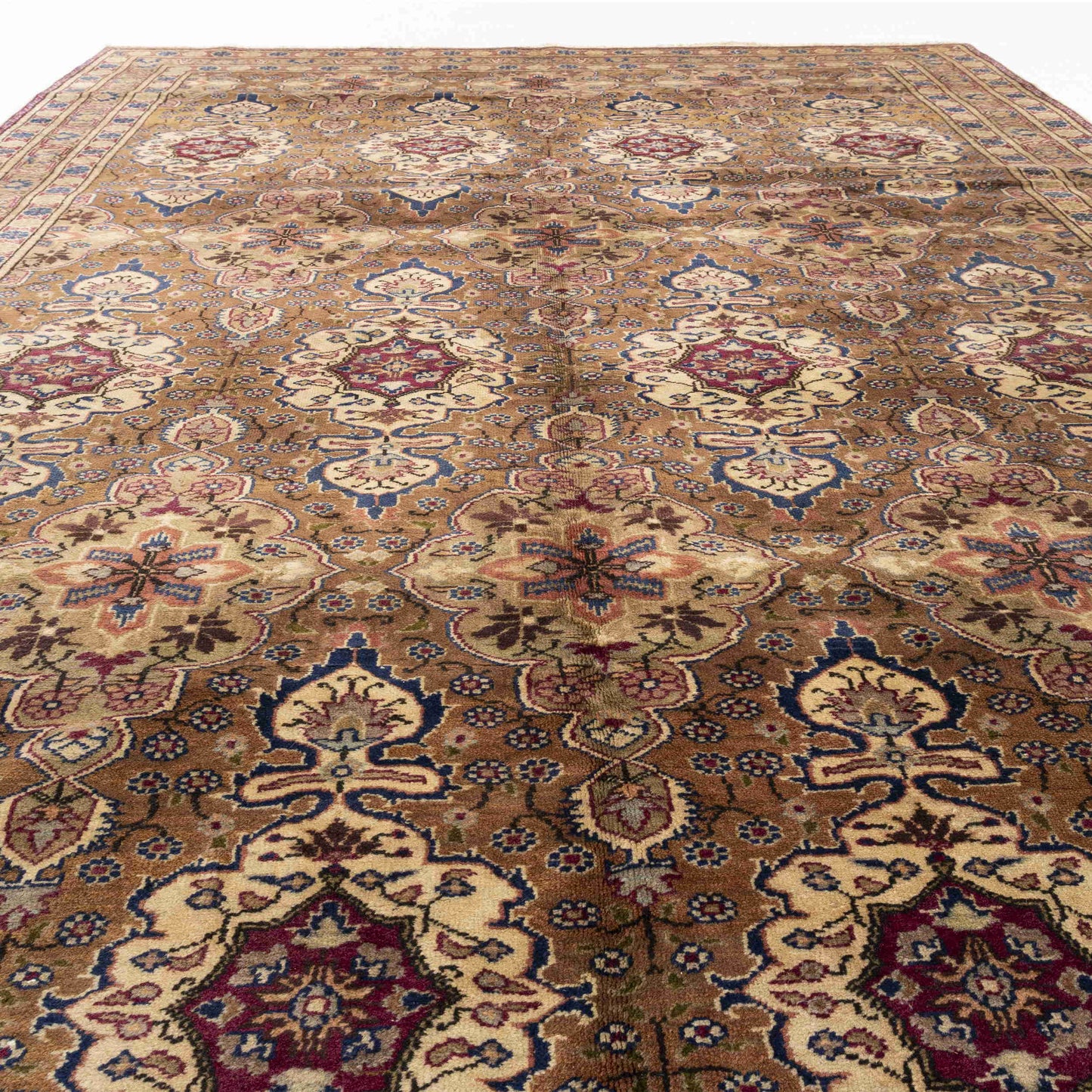 Oriental Rug Anatolian Handmade Wool On Cotton 192 X 286 Cm - 6' 4'' X 9' 5'' Brown C005 ER12