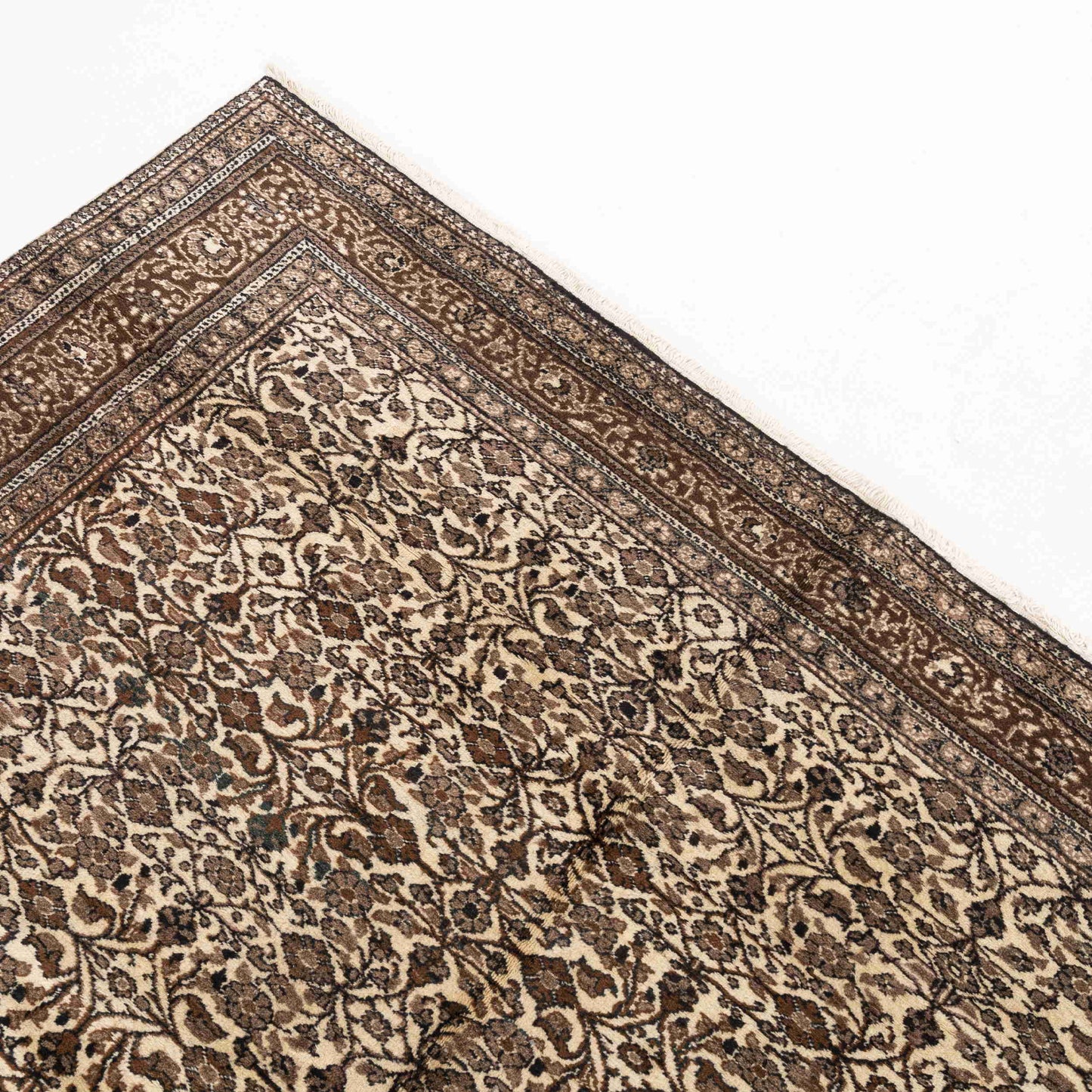 Oriental Rug Anatolian Handmade Wool On Cotton 193 X 293 Cm - 6' 4'' X 9' 8'' Brown C005 ER12