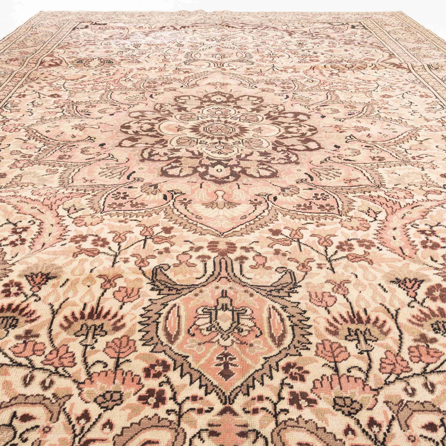 Oriental Rug Anatolian Handmade Wool On Cotton 193 X 299 Cm - 6' 4'' X 9' 10'' Sand C007 ER23