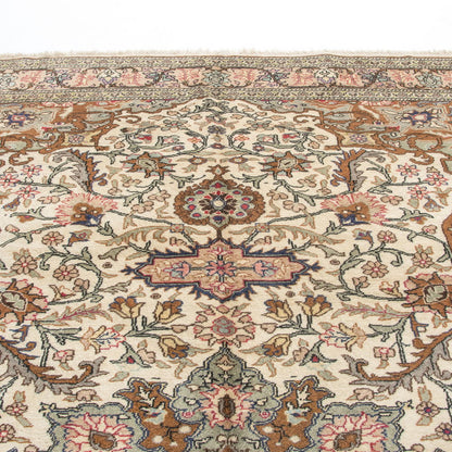 Oriental Rug Anatolian Handmade Wool On Cotton 194 X 286 Cm - 6' 5'' X 9' 5'' Green C001 ER12