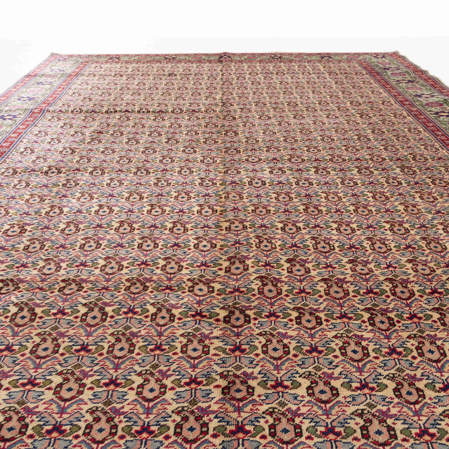 Oriental Rug Anatolian Handmade Wool On Cotton 194 X 292 Cm - 6' 5'' X 9' 7'' Red C014 ER12