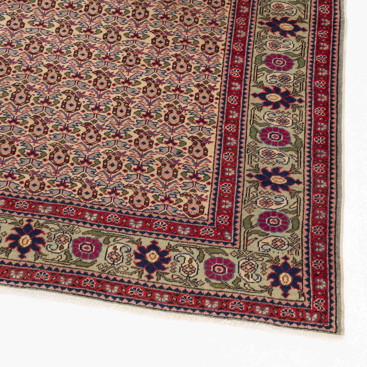 Oriental Rug Anatolian Handmade Wool On Cotton 194 X 292 Cm - 6' 5'' X 9' 7'' Red C014 ER12