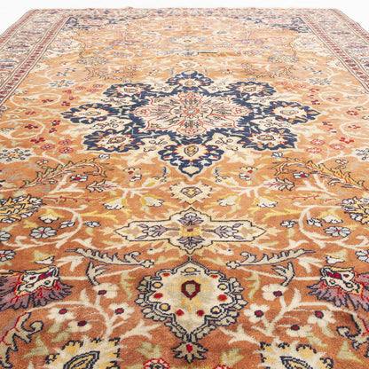 Oriental Rug Anatolian Handmade Wool On Cotton 194 X 295 Cm - 6' 5'' X 9' 9'' Orange C011 ER23