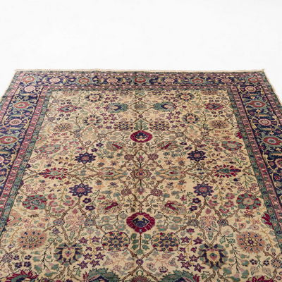 Oriental Rug Anatolian Handmade Wool On Cotton 194 X 297 Cm - 6' 5'' X 9' 9''Sand C007  ER23