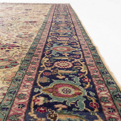 Oriental Rug Anatolian Handmade Wool On Cotton 194 X 297 Cm - 6' 5'' X 9' 9''Sand C007  ER23