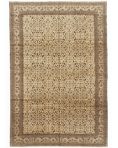 Oriental Rug Anatolian Handmade Wool On Cotton 196 X 283 Cm - 6' 6'' X 9' 4'' Stone C009 ER12