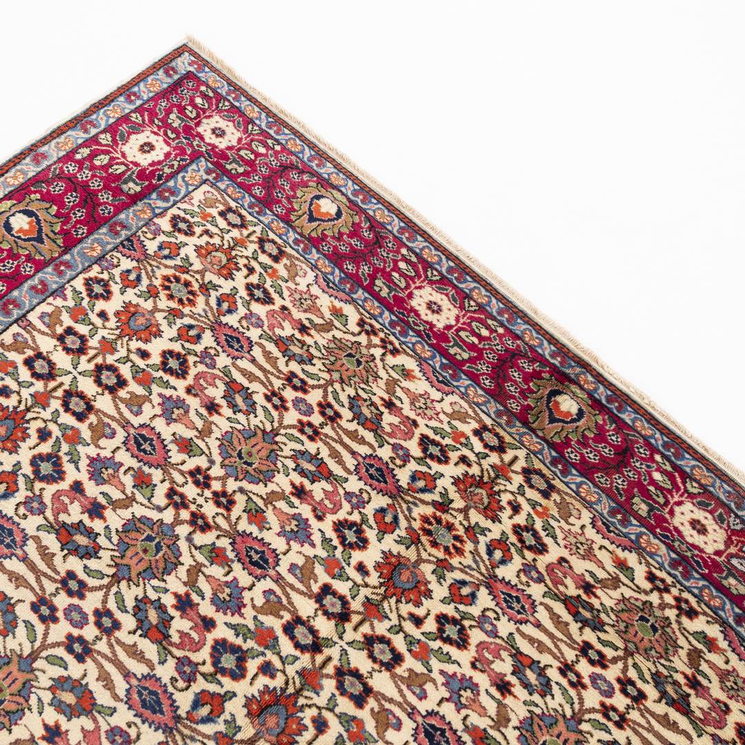 Oriental Rug Anatolian Handmade Wool On Cotton 196 X 290 Cm - 6' 6'' X 9' 7'' Fuchsia C020 ER12