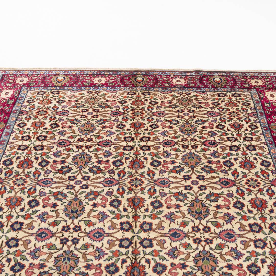 Oriental Rug Anatolian Handmade Wool On Cotton 196 X 290 Cm - 6' 6'' X 9' 7'' Fuchsia C020 ER12