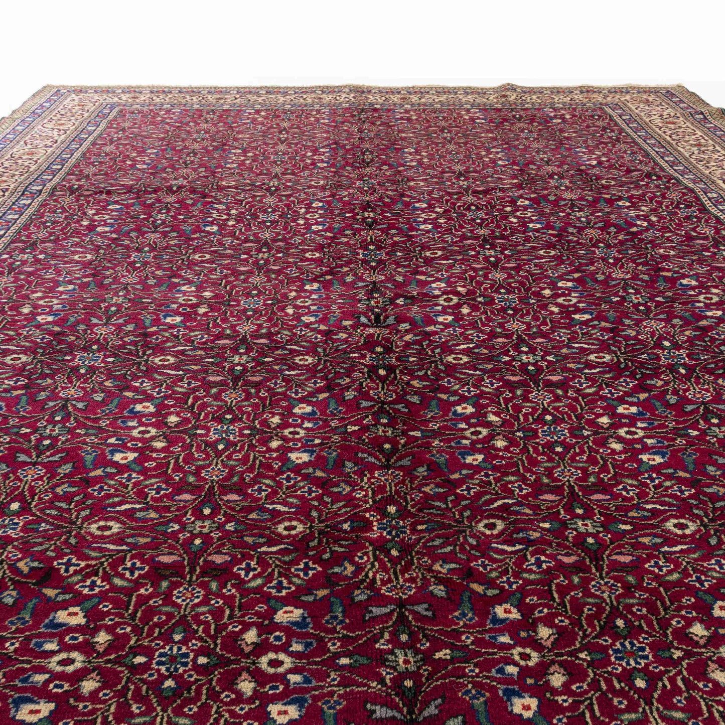 Oriental Rug Anatolian Handmade Wool On Cotton 197 X 289 Cm - 6' 6'' X 9' 6'' Fuchsia C020 ER12