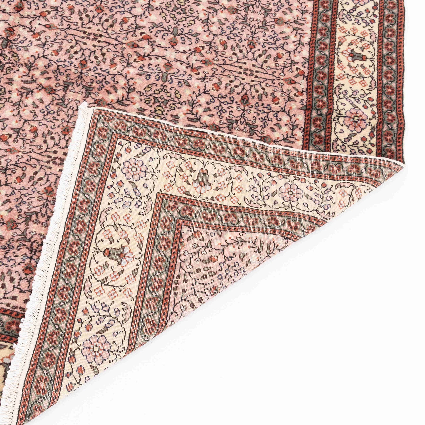 Oriental Rug Anatolian Handmade Wool On Cotton 197 X 291 Cm - 6' 6'' X 9' 7'' Pink C004 ER23