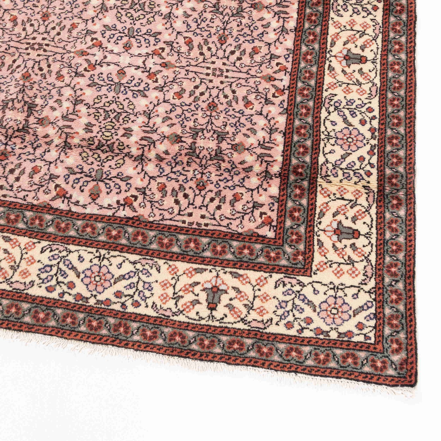 Oriental Rug Anatolian Handmade Wool On Cotton 197 X 291 Cm - 6' 6'' X 9' 7'' Pink C004 ER23