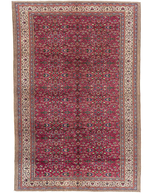 Oriental Rug Anatolian Handmade Wool On Cotton 198 X 288 Cm - 6' 6'' X 9' 6'' Purple C017 ER23