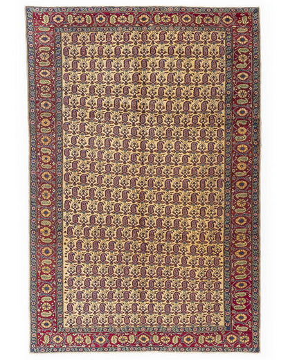 Oriental Rug Anatolian Handmade Wool On Cotton 198 X 290 Cm - 6' 6'' X 9' 7'' Burgundy C021 ER23