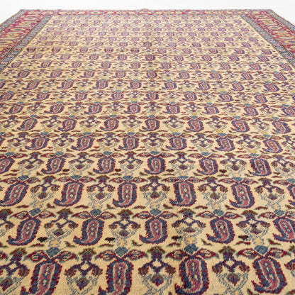 Oriental Rug Anatolian Handmade Wool On Cotton 198 X 290 Cm - 6' 6'' X 9' 7'' Burgundy C021 ER23