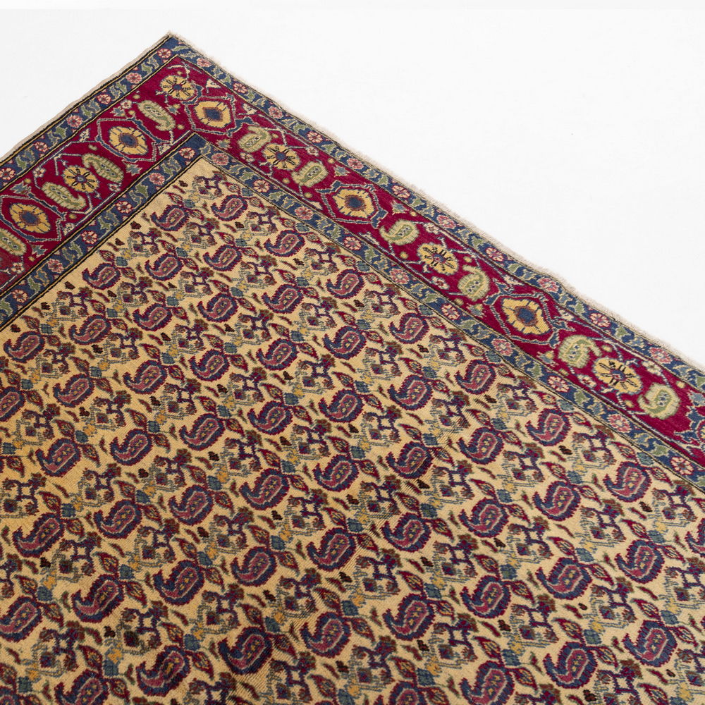 Oriental Rug Anatolian Handmade Wool On Cotton 198 X 290 Cm - 6' 6'' X 9' 7'' Burgundy C021 ER23