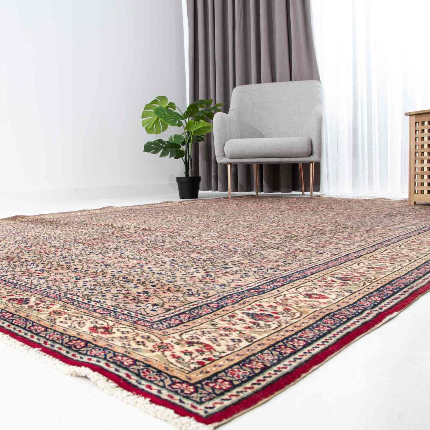 Oriental Rug Anatolian Handmade Wool On Cotton 200 X 282 Cm - 6' 7'' X 9' 4'' Fuchsia C020 ER12