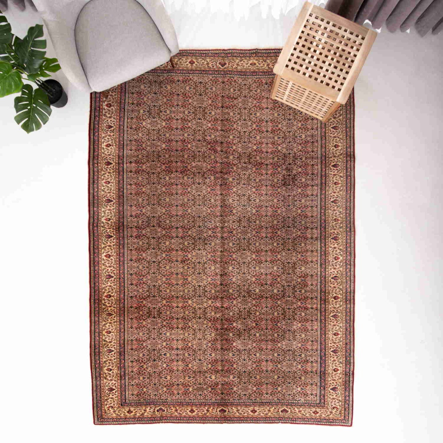 Oriental Rug Anatolian Handmade Wool On Cotton 200 X 282 Cm - 6' 7'' X 9' 4'' Fuchsia C020 ER12