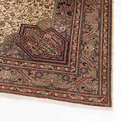 Oriental Rug Anatolian Handmade Wool On Cotton 200 X 284 Cm - 6' 7'' X 9' 4'' Brown C005 ER12