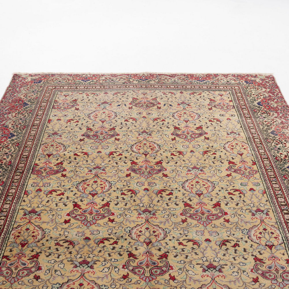 Oriental Rug Anatolian Handmade Wool On Cotton 200 X 286 Cm - 6' 7'' X 9' 5'' Sand C007 ER23