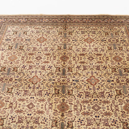 Oriental Rug Anatolian Handmade Wool On Cotton 200 X 290 Cm - 6' 7'' X 9' 7'' Sand C007 ER23