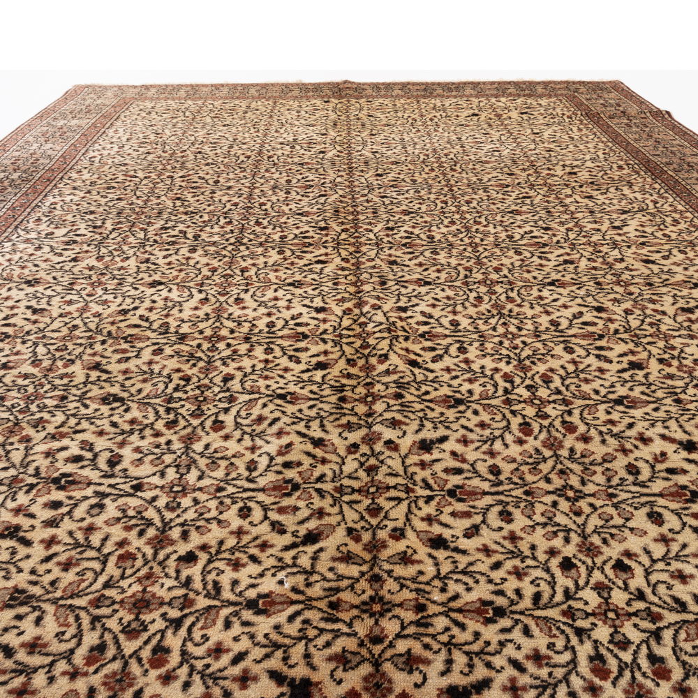 Oriental Rug Anatolian Handmade Wool On Cotton 200 X 295 Cm  6' 7'' X 9' 9'' Brown C005 ER23