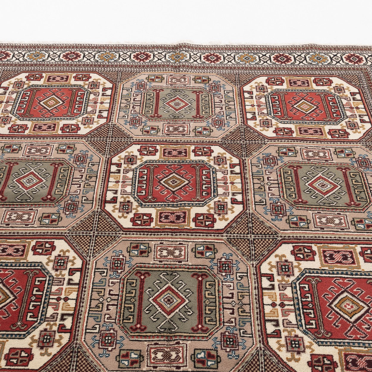 Oriental Rug Anatolian Handmade Wool On Cotton 200 X 300 Cm - 6' 7'' X 9' 11'' Multicolor C016 ER23