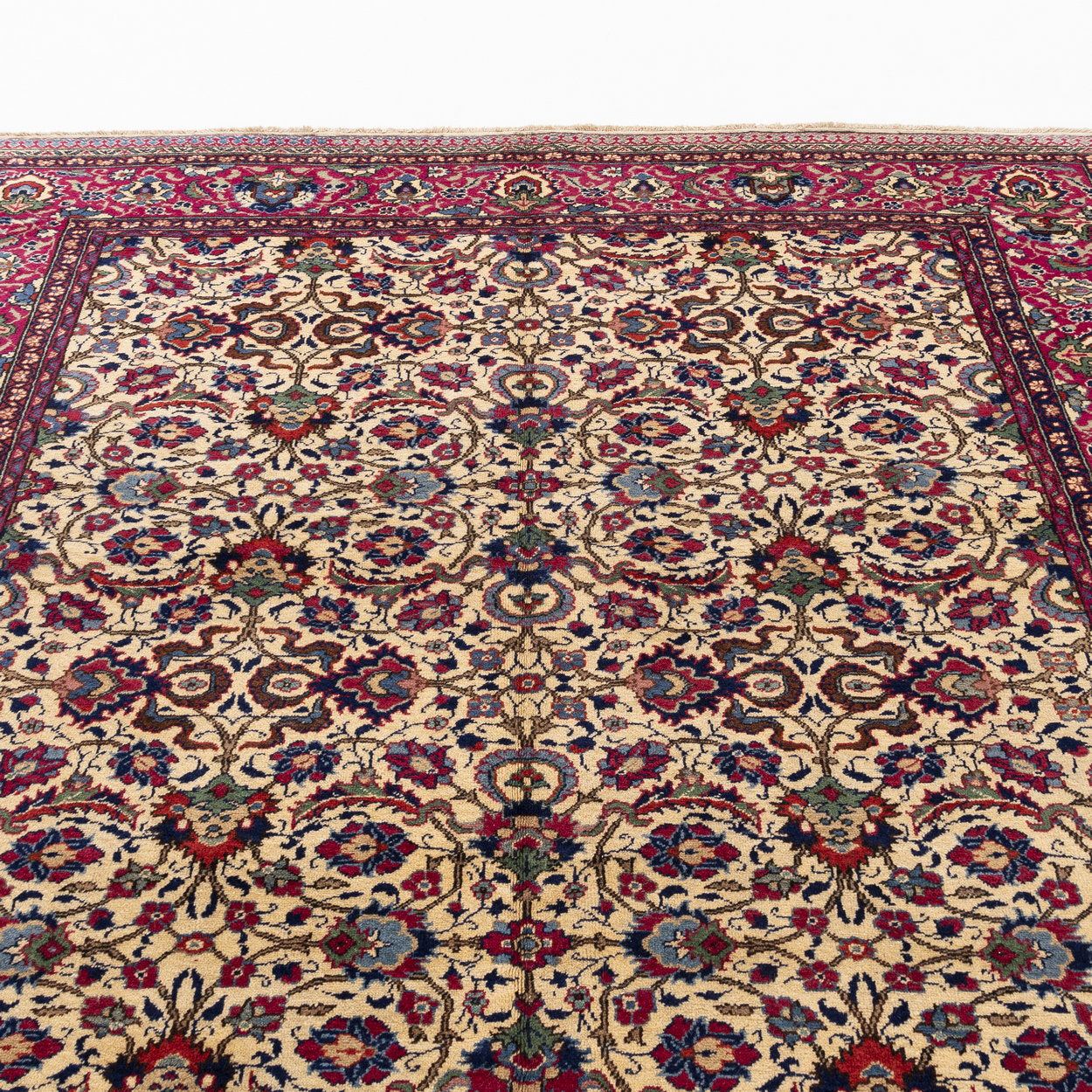 Oriental Rug Anatolian Handmade Wool On Cotton 203 X 288 Cm - 6' 8'' X 9' 6'' Red C014 ER23