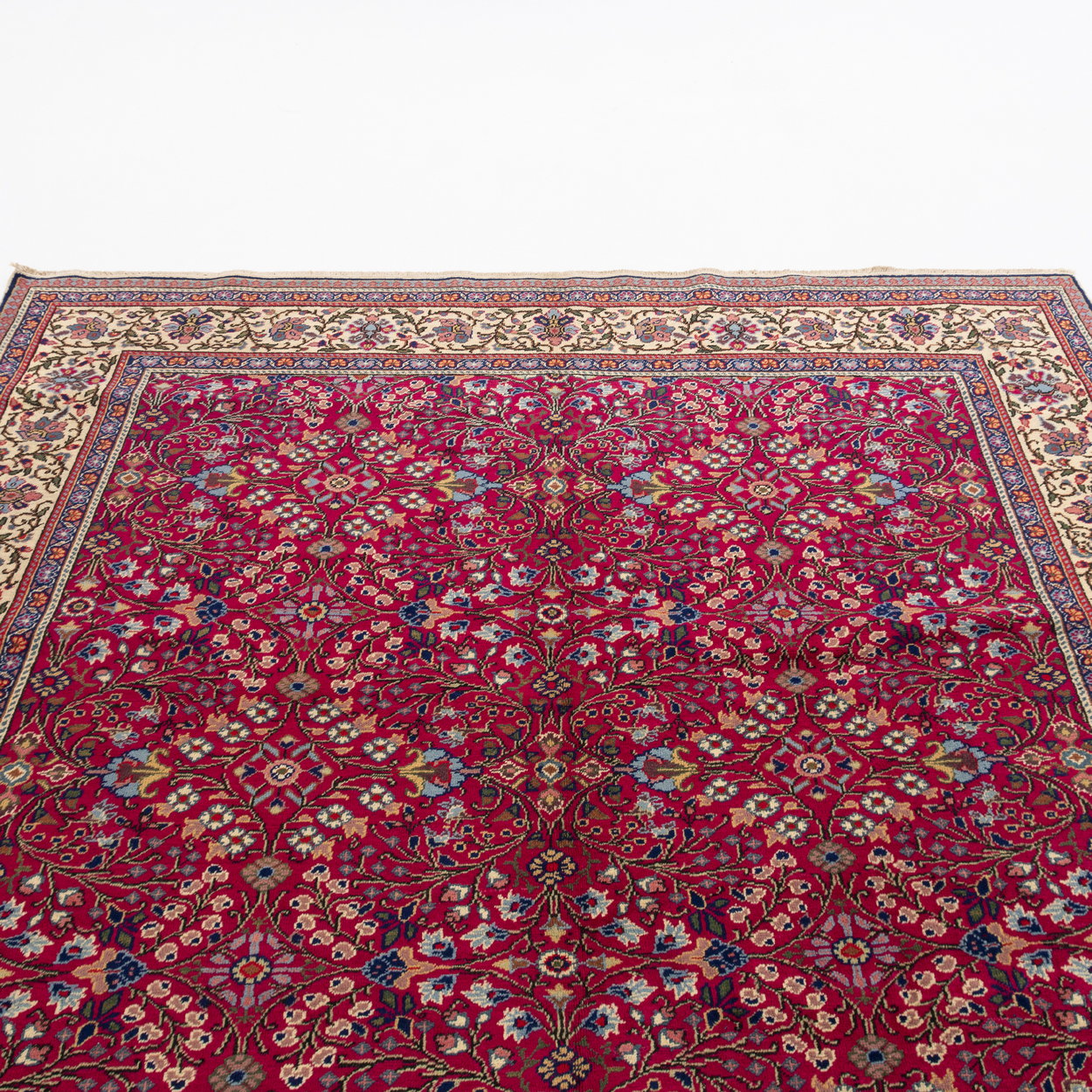 Oriental Rug Anatolian Handmade Wool On Cotton 204 X 286 Cm - 6' 9'' X 9' 5'' Red C014 ER23