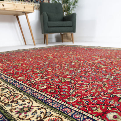 Oriental Rug Anatolian Handmade Wool On Cotton 204 X 286 Cm - 6' 9'' X 9' 5'' Red C014 ER23