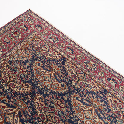 Oriental Rug Anatolian Handmade Wool On Cotton 204 X 293 Cm - 6' 9'' X 9' 8'' Navy Blue C012 ER23