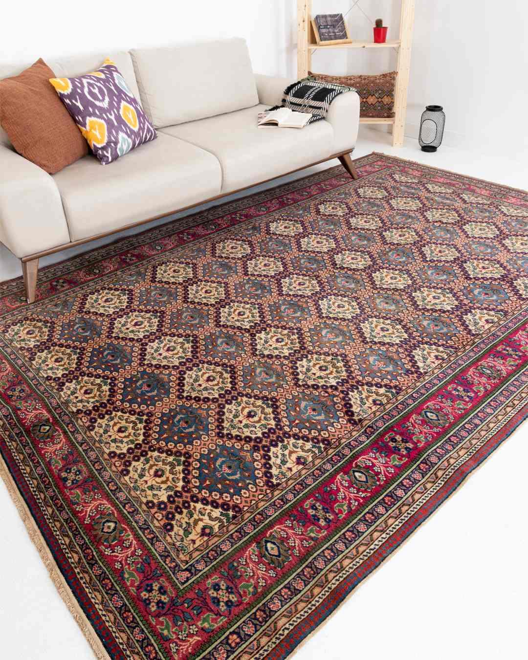 Oriental Rug Anatolian Handmade Wool On Cotton 204 X 297 Cm - 6' 9'' X 9' 9'' Multicolor C016 ER23