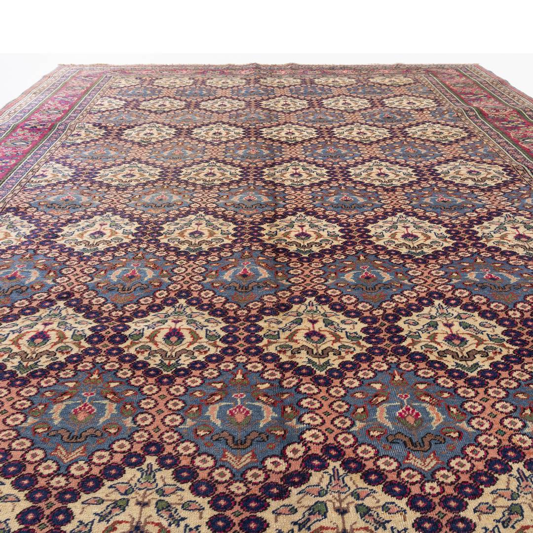 Oriental Rug Anatolian Handmade Wool On Cotton 204 X 297 Cm - 6' 9'' X 9' 9'' Multicolor C016 ER23