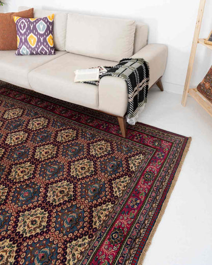 Oriental Rug Anatolian Handmade Wool On Cotton 204 X 297 Cm - 6' 9'' X 9' 9'' Multicolor C016 ER23