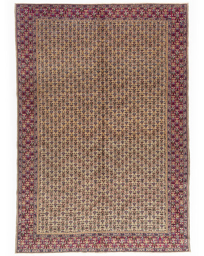 Oriental Rug Anatolian Handmade Wool On Cotton 207 X 285 Cm - 6' 10'' X 9' 5'' Sand C007 ER23