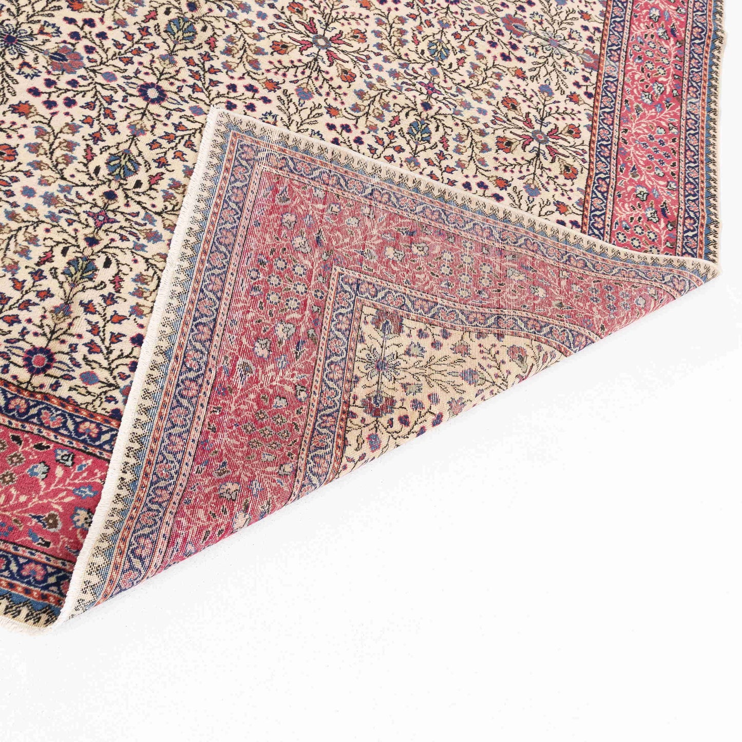 Oriental Rug Anatolian Handmade Wool On Cotton 225 X 340 Cm - 7' 5'' X 11' 2'' Pink C004 ER23