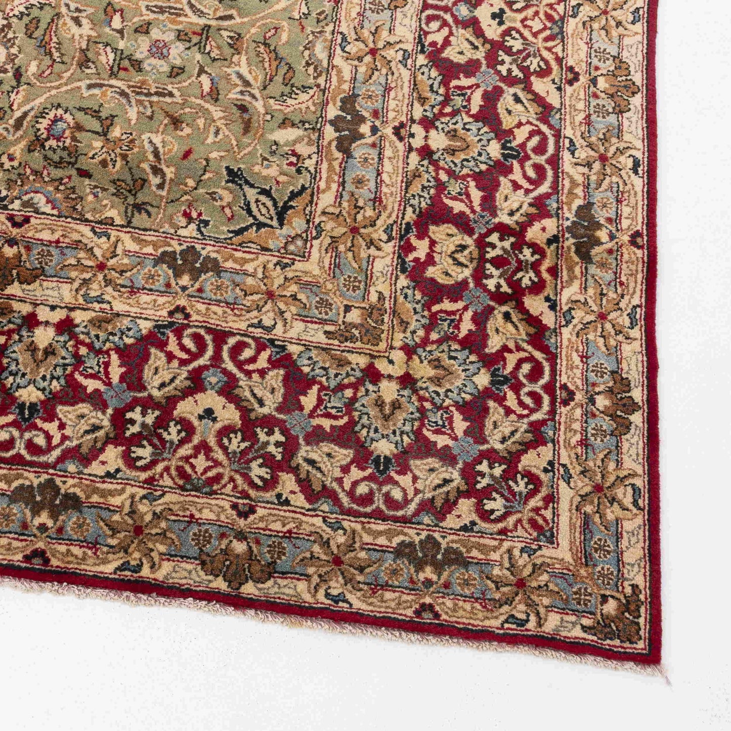 Oriental Rug Anatolian Handmade Wool On Cotton 236 X 363 Cm - 7' 9'' X 11' 11'' Green C001 ER23