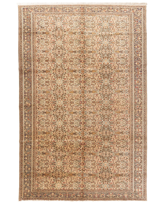 Oriental Rug Anatolian Handmade Wool On Cotton 247 X 368 Cm - 8' 2'' X 12' 1'' Sand C007 ER34