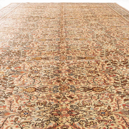 Oriental Rug Anatolian Handmade Wool On Cotton 247 X 368 Cm - 8' 2'' X 12' 1'' Sand C007 ER34