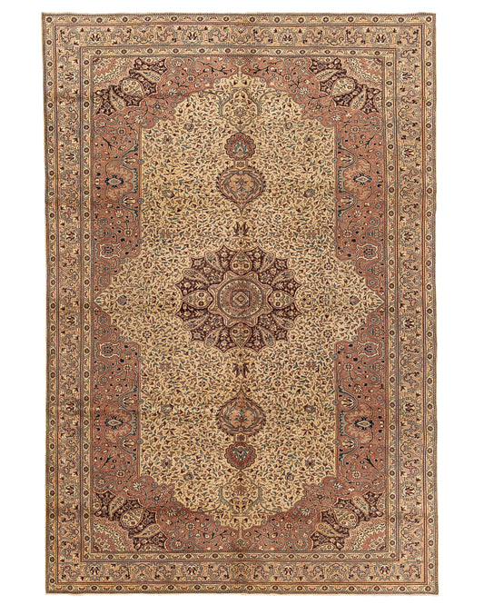 Oriental Rug Anatolian Handmade Wool On Cotton 262 X 367 Cm - 8' 8'' X 12' 1'' Stone C009 ER34