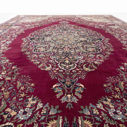 Oriental Rug Anatolian Handmade Wool On Cotton 270 X 410 Cm - 8' 11'' X 13' 6'' Burgundy C021 ER34