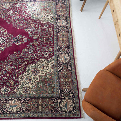 Oriental Rug Anatolian Handmade Wool On Cotton 270 X 410 Cm - 8' 11'' X 13' 6'' Burgundy C021 ER34