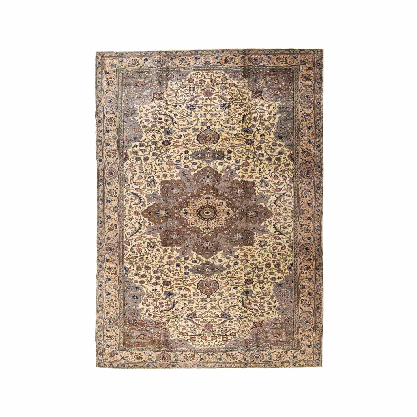 Oriental Rug Anatolian Handmade Wool On Cotton 286 X 407 Cm - 9' 5'' X 13' 5'' Stone C009 ER34