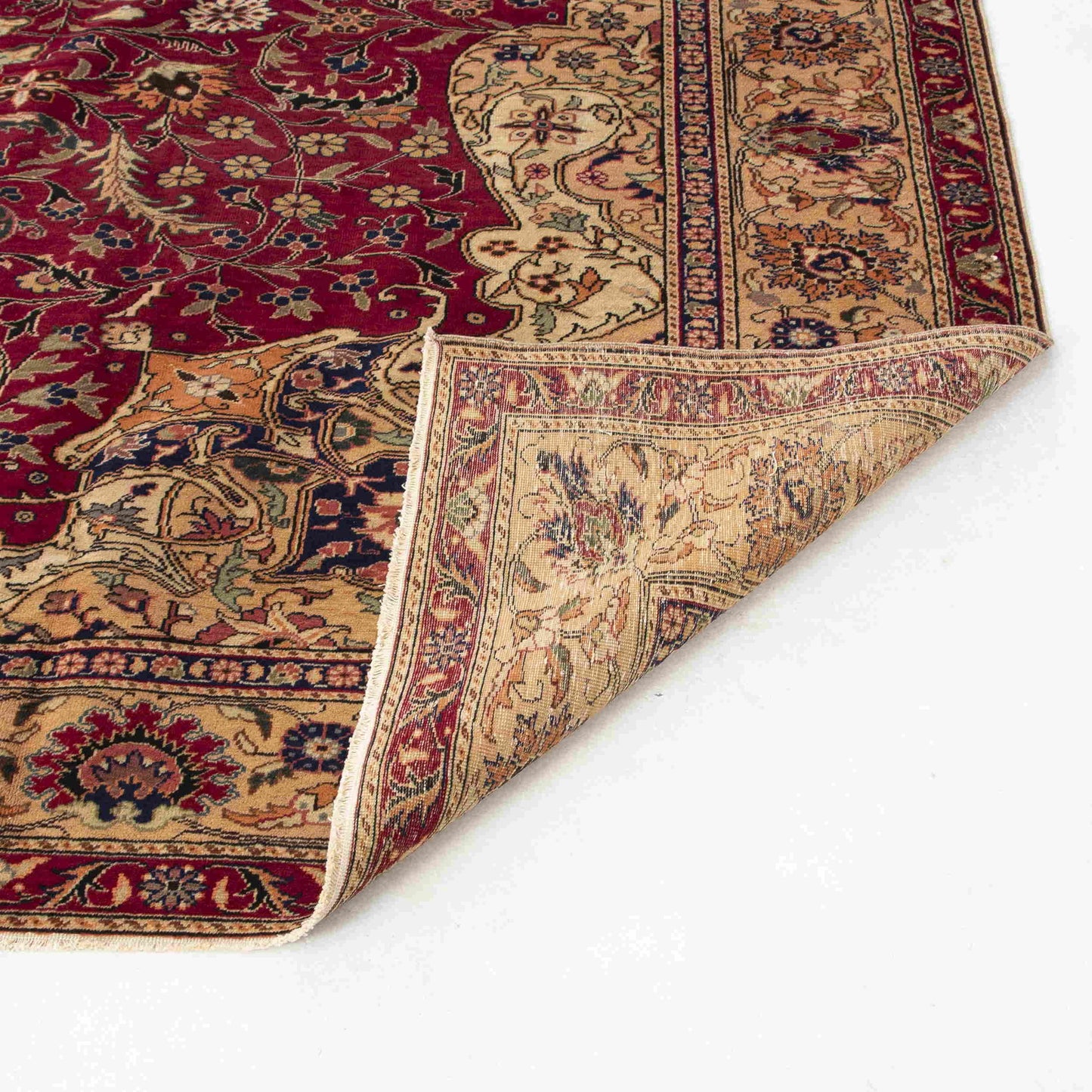 Oriental Rug Anatolian Handmade Wool On Cotton 290 X 444 Cm - 9' 7'' X 14' 7'' Burgundy C021 ER34