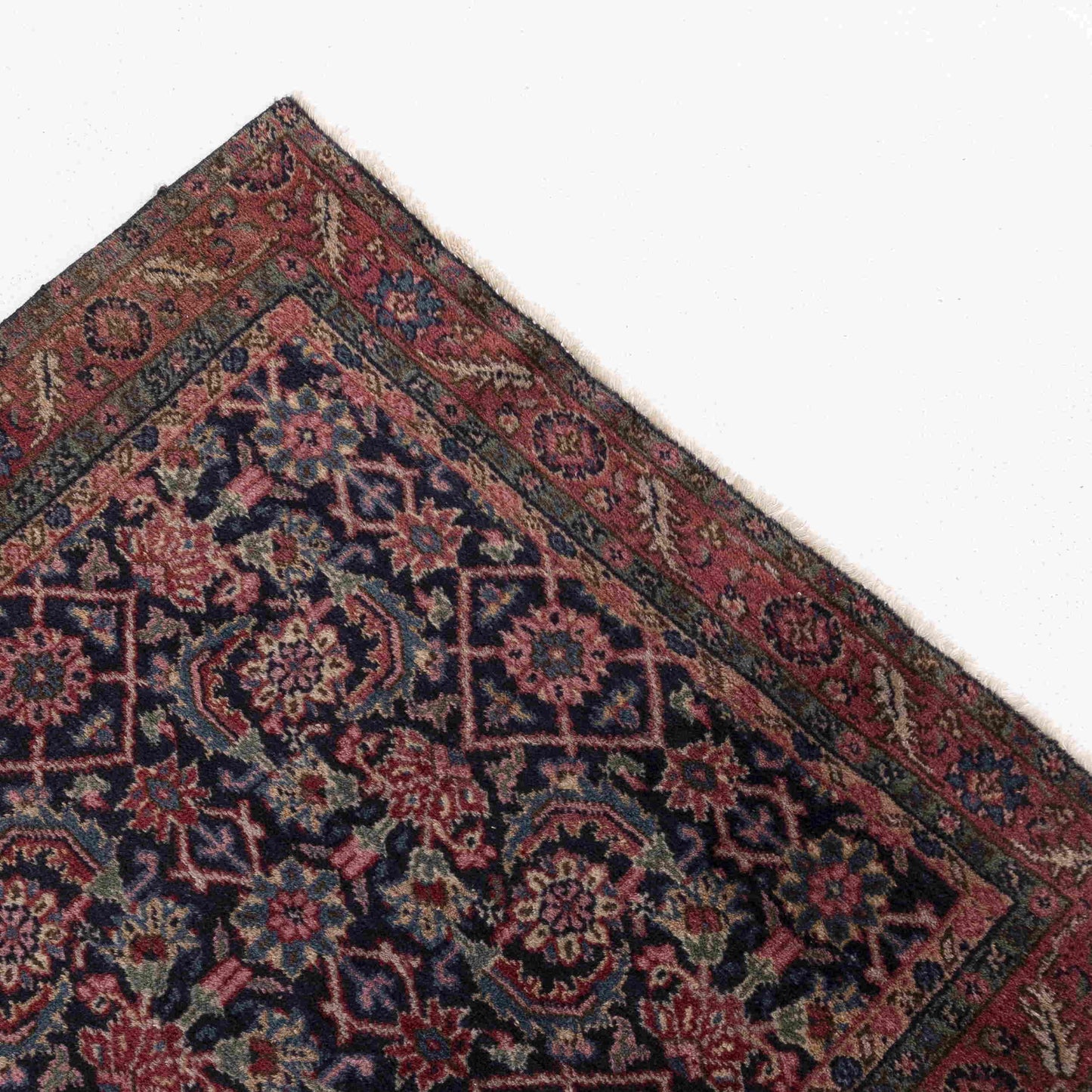 Oriental Rug Anatolian Handmade Wool On Cotton 96 X 180 Cm - 3' 2'' X 5' 11'' Navy Blue C012 ER01