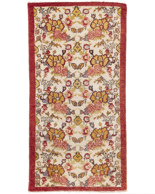 Oriental Rug Anatolian Handmade Wool On Cotton 97 X 192 Cm - 3' 3'' X 6' 4'' Red C014 ER01