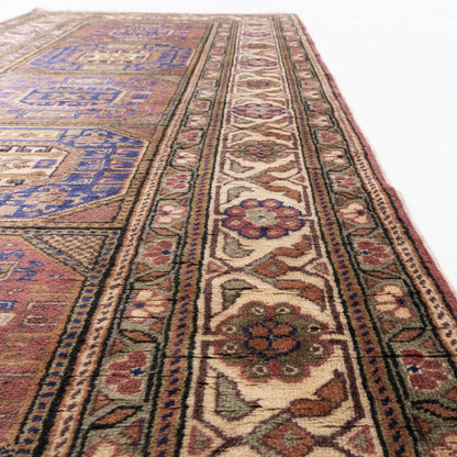 Oriental Rug Anatolian Handmade Wool On Cotton 98 X 194 Cm - 3' 3'' X 6' 5'' Brown C005 ER01