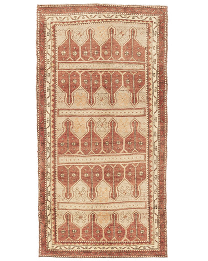 Oriental Rug Anatolian Handmade Wool On Wool 100 X 190 Cm - 3' 4'' X 6' 3'' Orange C011 ER01