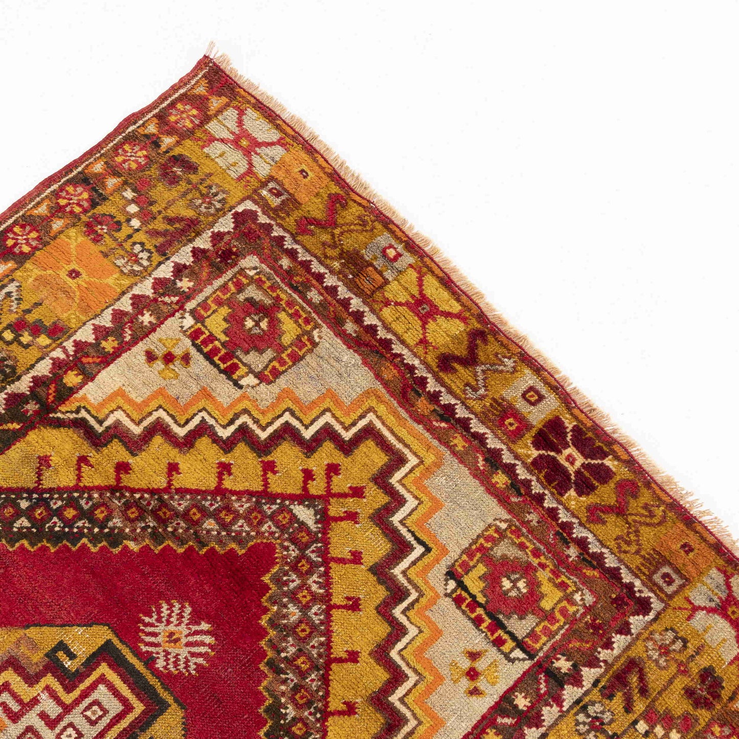 Oriental Rug Anatolian Handmade Wool On Wool 102 X 141 Cm - 3' 5'' X 4' 8'' Orange C011 ER01